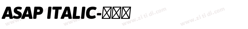 ASAP ITALIC字体转换